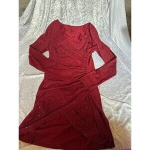 SHEIN red sparkly mini dress L